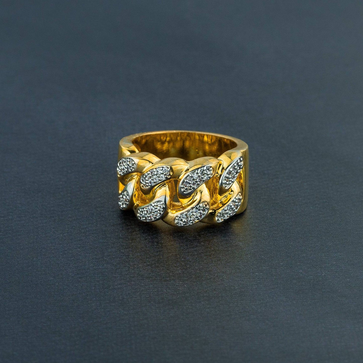 Cuban Iced Gold Ring